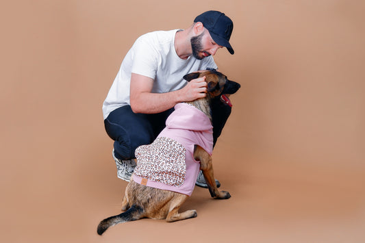 Saco con capucha rosa Animal Print