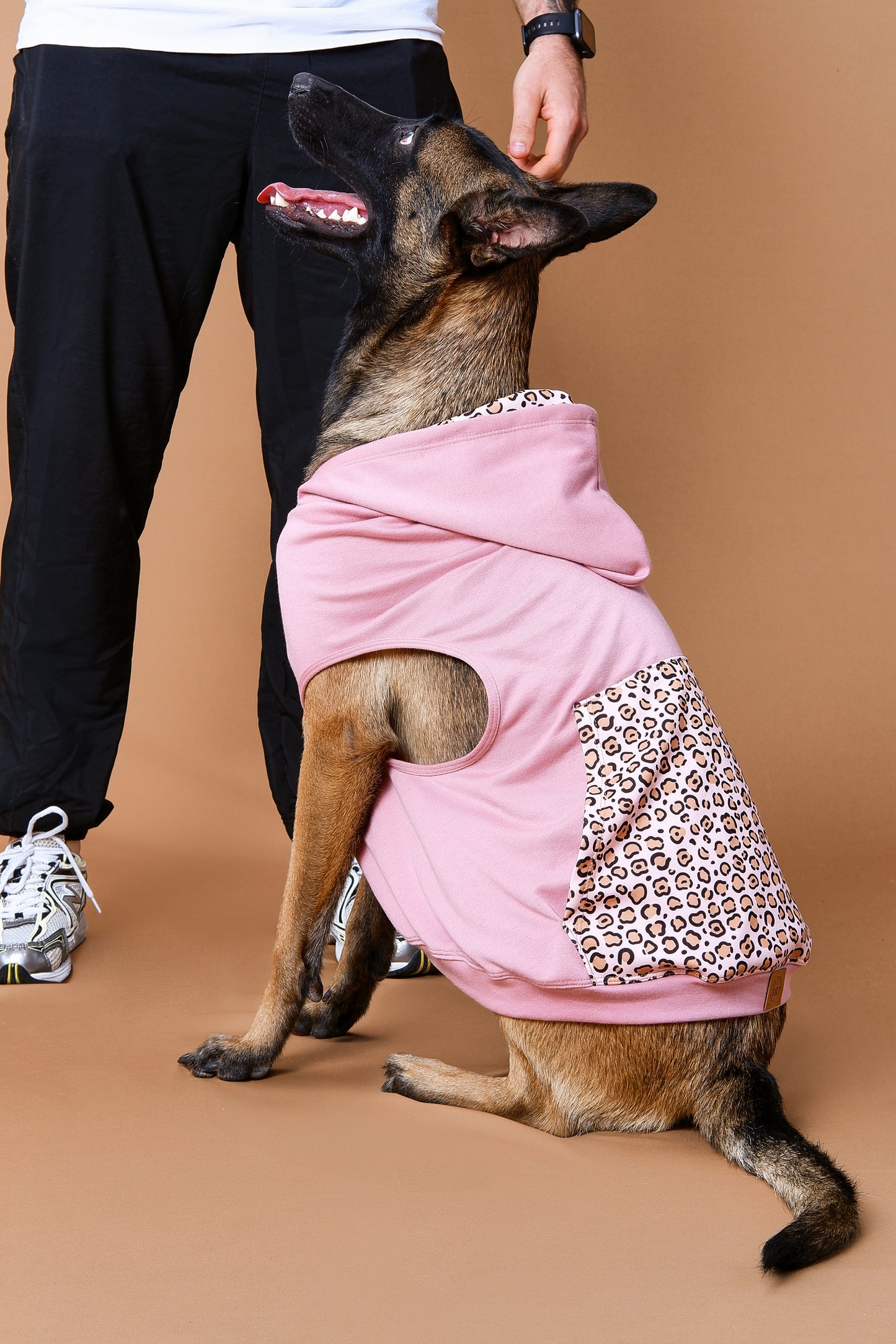 Saco con capucha rosa Animal Print