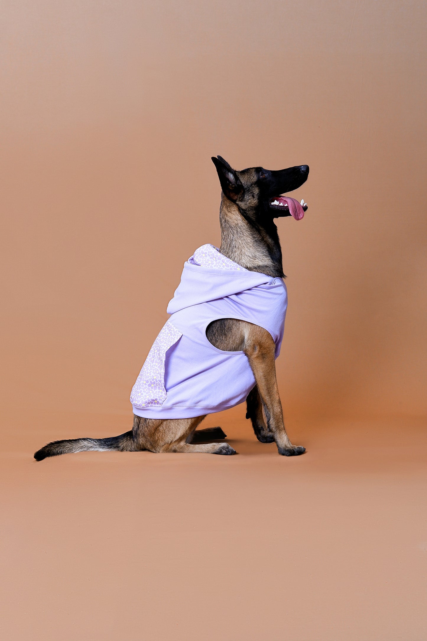 Saco con capucha lila