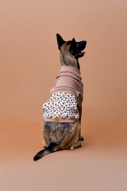 Cuello tortuga Beige Animal Print