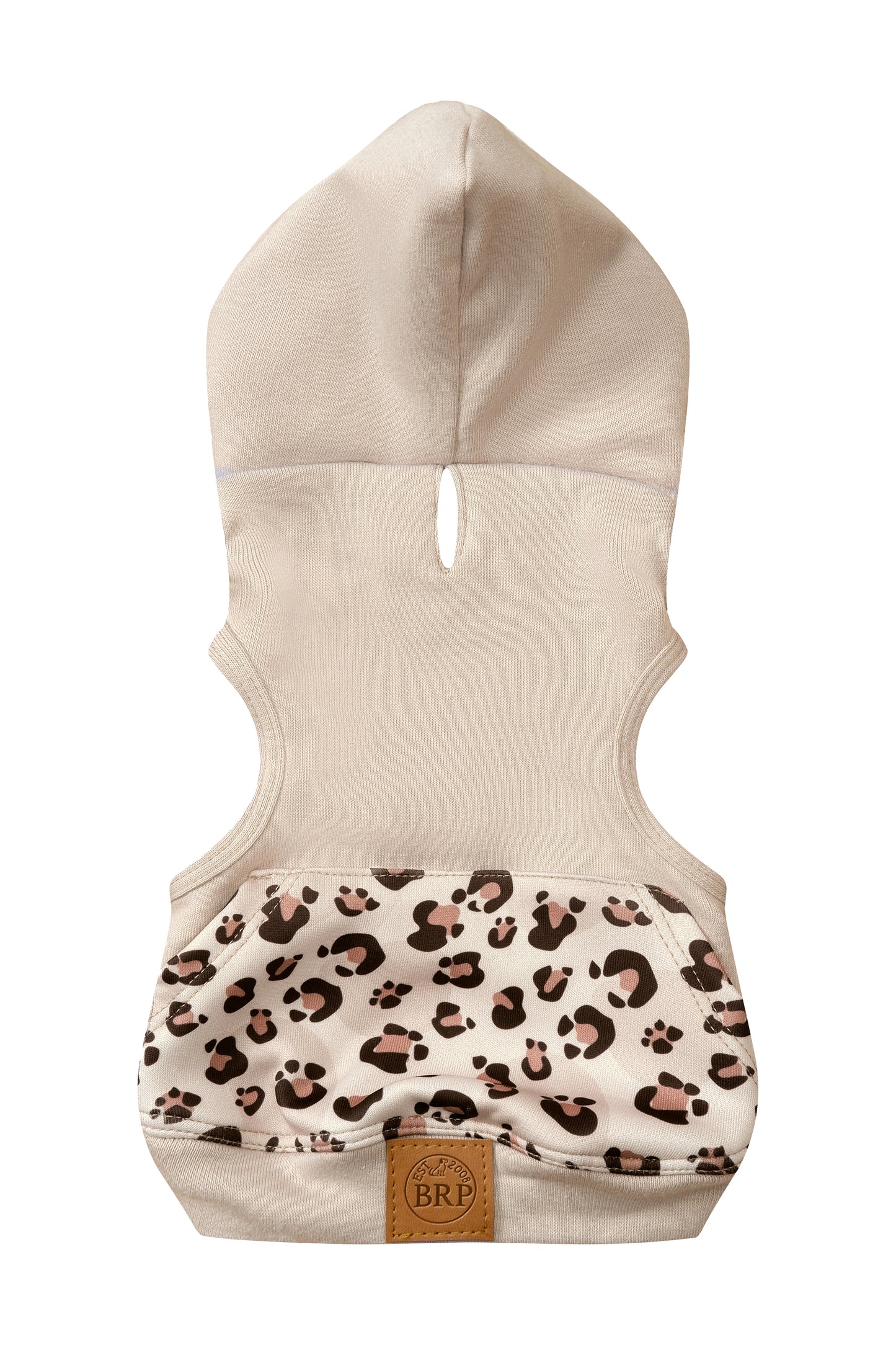 Saco con capucha beige Animal Print