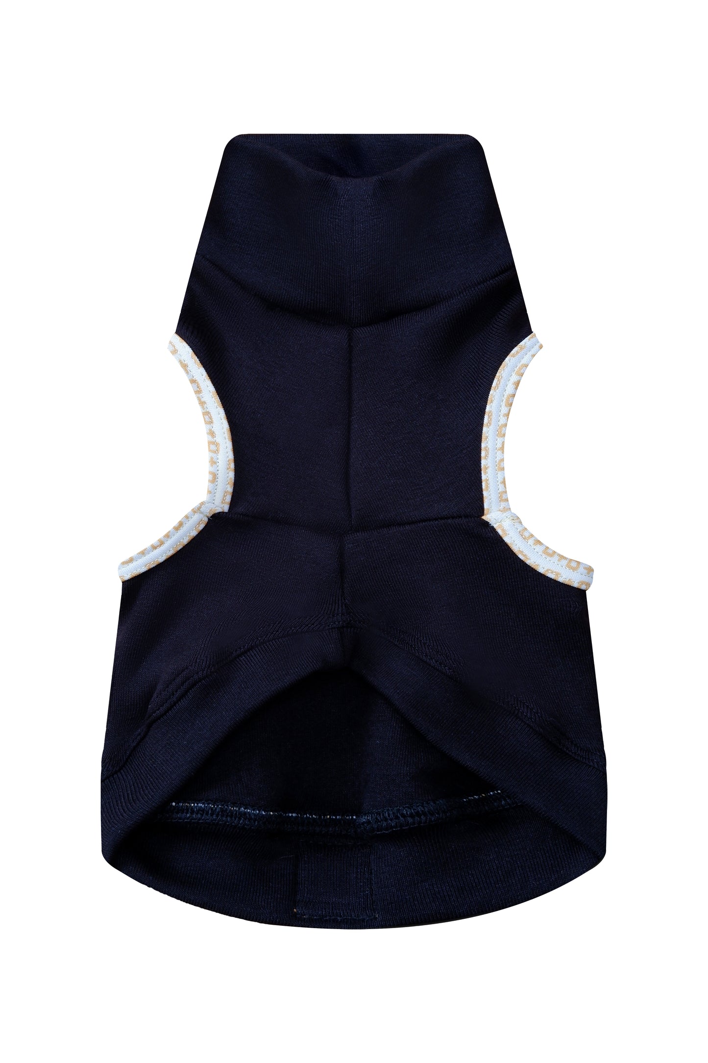 Black cross-print turtleneck