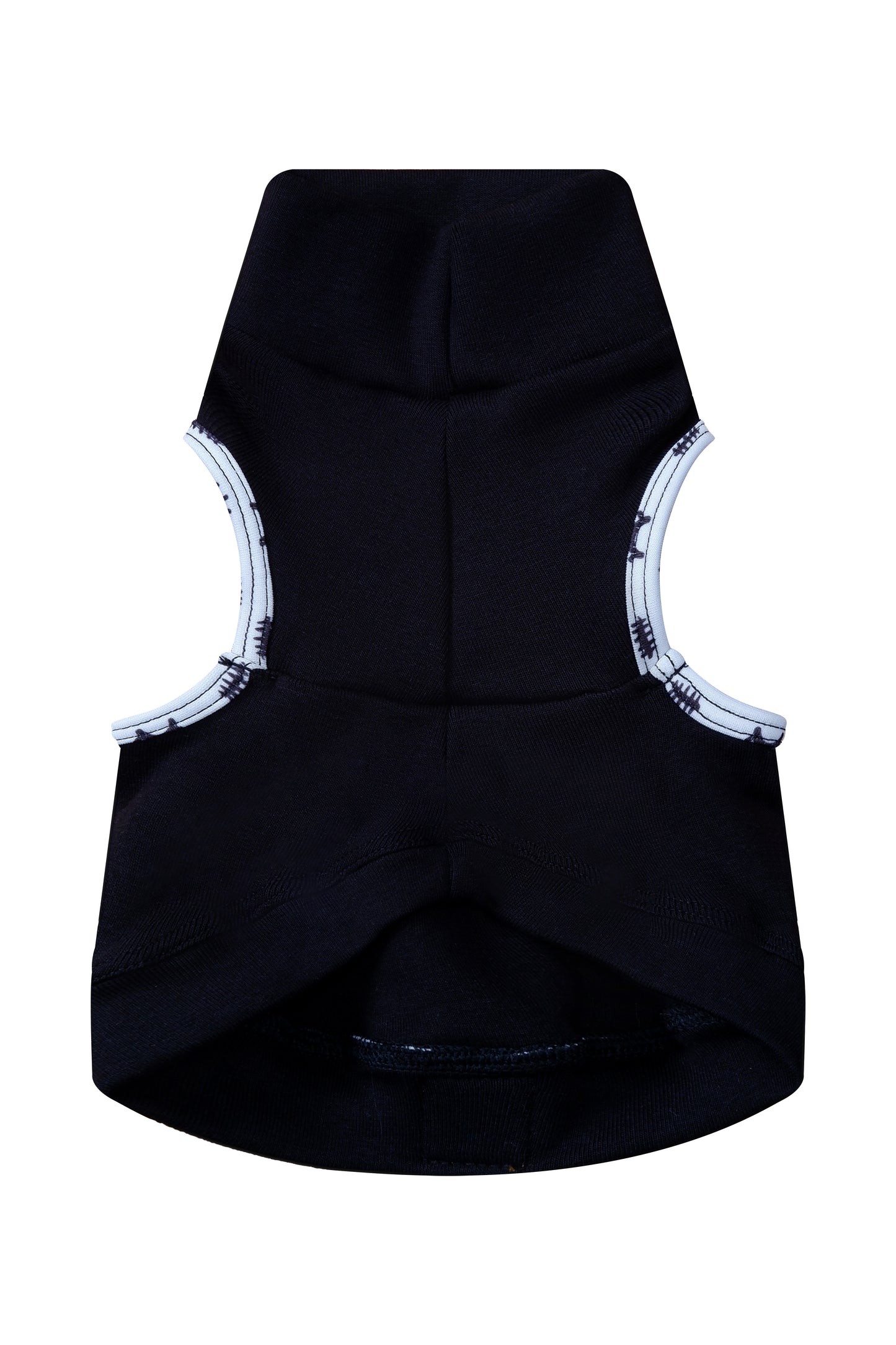 Black cross-print turtleneck